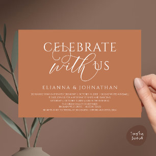Celebrate with us, Modern Elegant Wedding Dinner Invitation