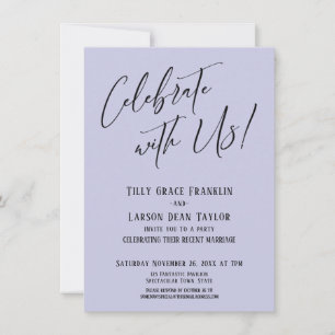 Celebrate with Us! Modern Lavender Wedding Party Invitation