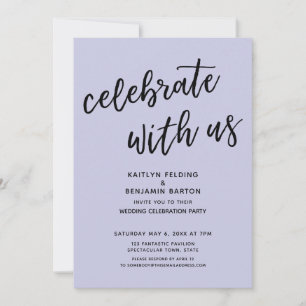 "Celebrate with Us" Modern Lavender Wedding Party Invitation