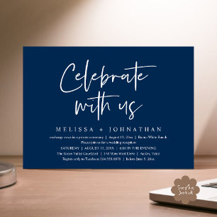 Celebrate with us Modern Wedding Reception Invitation
