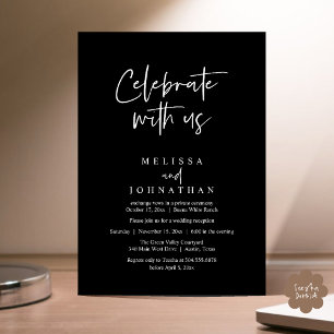 Celebrate with us, Modern Wedding Reception Invitation