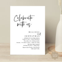 Celebrate with us, Modern Wedding Reception