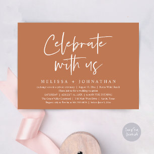 Celebrate with us Modern Wedding Reception Invitation