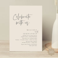 Celebrate with us, Modern Wedding Reception