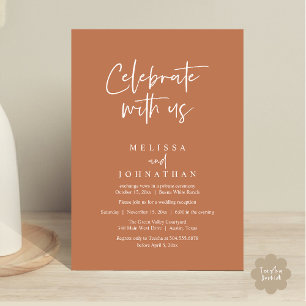 Celebrate with us, Modern Wedding Reception Invitation