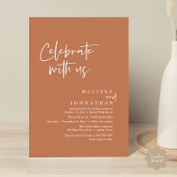 Celebrate with us, Modern Wedding Reception