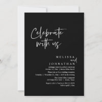 Celebrate with us, Modern Wedding Reception