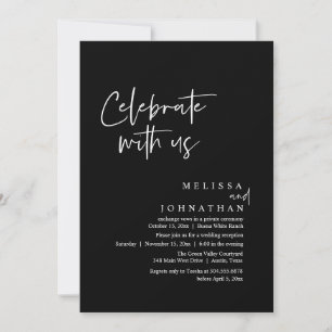 Celebrate with us, Modern Wedding Reception Invitation