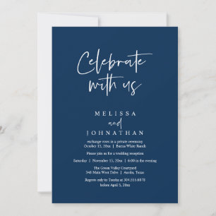 Celebrate with us, Modern Wedding Reception Invitation