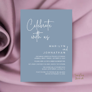 Celebrate with us, Modern Wedding Reception Party Invitation