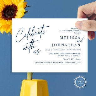 Celebrate with us, Modern Wedding Rehearsal Dinner Invitation