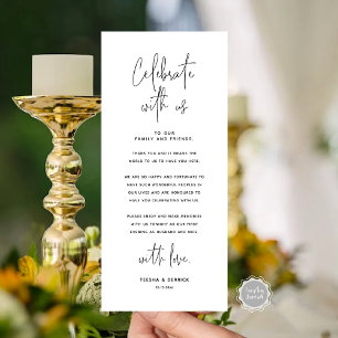 Celebrate With Us, Place Setting Thank you Card
