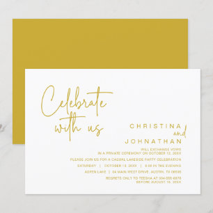 Celebrate with us, Post Wedding Elopement Party  I Invitation