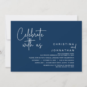 Celebrate with us, Post Wedding Elopement Party In Invitation