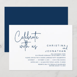 Celebrate with us, Post Wedding Elopement Party Invitation
