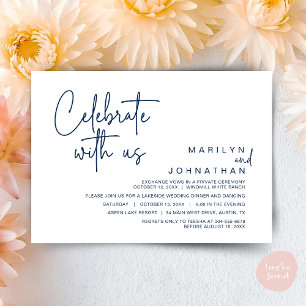 Celebrate with us, Post Wedding Elopement Party Invitation