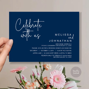 Celebrate with us, Post Wedding Elopement Party Invitation