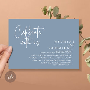 Celebrate with us, Post Wedding Elopement Party Invitation