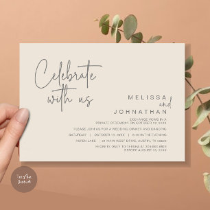 Celebrate with us, Post Wedding Elopement Party Invitation