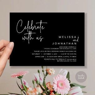 Celebrate with us, Post Wedding Elopement Party Invitation