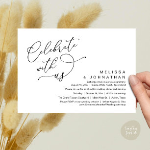 Celebrate with us, Romantic Wedding Dinner Invitation