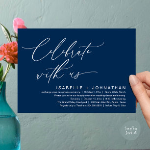 Celebrate with us, Romantic Wedding Dinner Party Invitation