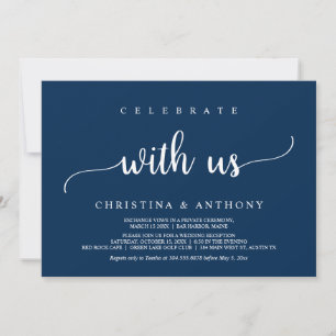 Celebrate with us, Rustic Wedding Elopement Invita Invitation