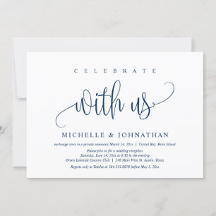 Celebrate With Us, Wedding Elopement Celebration I Invitation