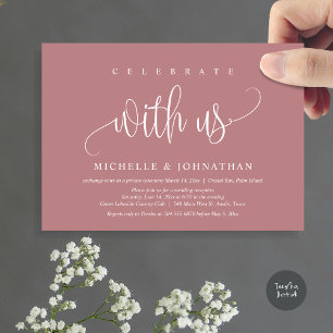 Celebrate With Us, Wedding Elopement Celebration Invitation