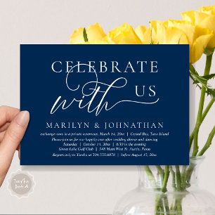 Celebrate with us Wedding Elopement Dinner Dancing Invitation