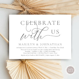 Celebrate with us Wedding Elopement Dinner Dancing Invitation