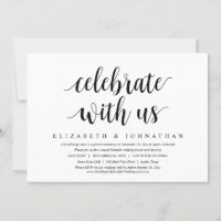 Celebrate with us, Wedding Elopement Dinner