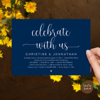 Celebrate with us, Wedding Elopement Dinner Party