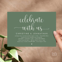 Celebrate with us, Wedding Elopement Dinner Party