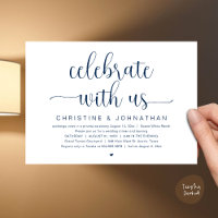 Celebrate with us, Wedding Elopement Dinner Party