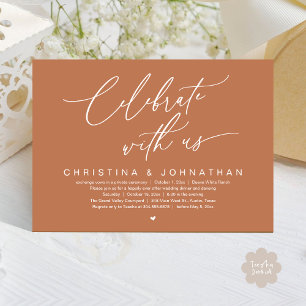 Celebrate With Us Wedding Elopement Dinner Party  Invitation