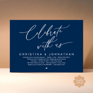 Celebrate With Us Wedding Elopement Dinner Party Invitation