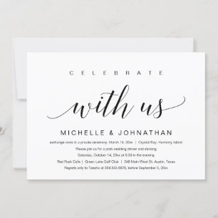 Celebrate with us, Wedding Elopement Invitation