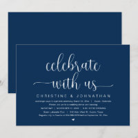 Celebrate with us, Wedding Elopement Party Invitat