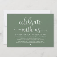 Celebrate with us, Wedding Elopement Party Invitat