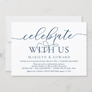 Celebrate with us, Wedding Elopement Party Invitation