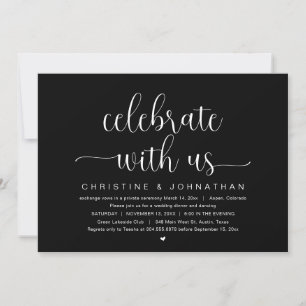 Celebrate with us, Wedding Elopement Party Invitation