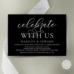 Celebrate with us, Wedding Elopement Party Invitation