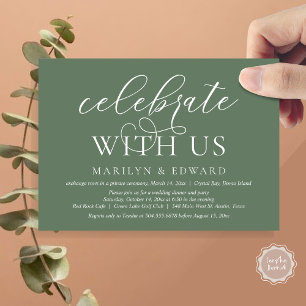Celebrate with us, Wedding Elopement Party Invitation
