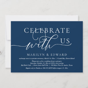 Celebrate with us, Wedding Elopement Party Invitation