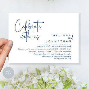 Celebrate with us, Wedding Reception Cash Bar Invitation
