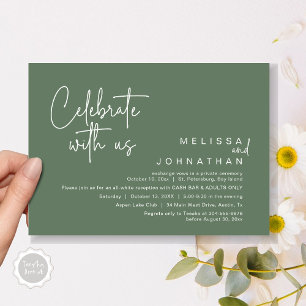 Celebrate with us, Wedding Reception Cash Bar Invitation