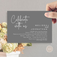 Celebrate with us, Wedding Reception Cash Bar