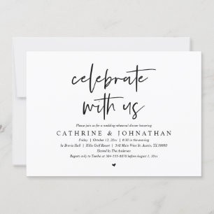 Celebrate with us, Wedding Rehearsal Dinner Invitation