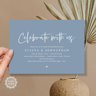 Celebrate with us, Wedding Rehearsal Dinner Invitation